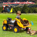 12V Ride-On Dump Truck Toy for Kids with Functional Dump Bed and Shovel Magic Cars 2