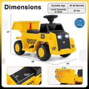 Ride-On Dump Truck with One-Button Start, Horn, Adjustable Dump Bed, and Treaded Wheels Magic Cars 1