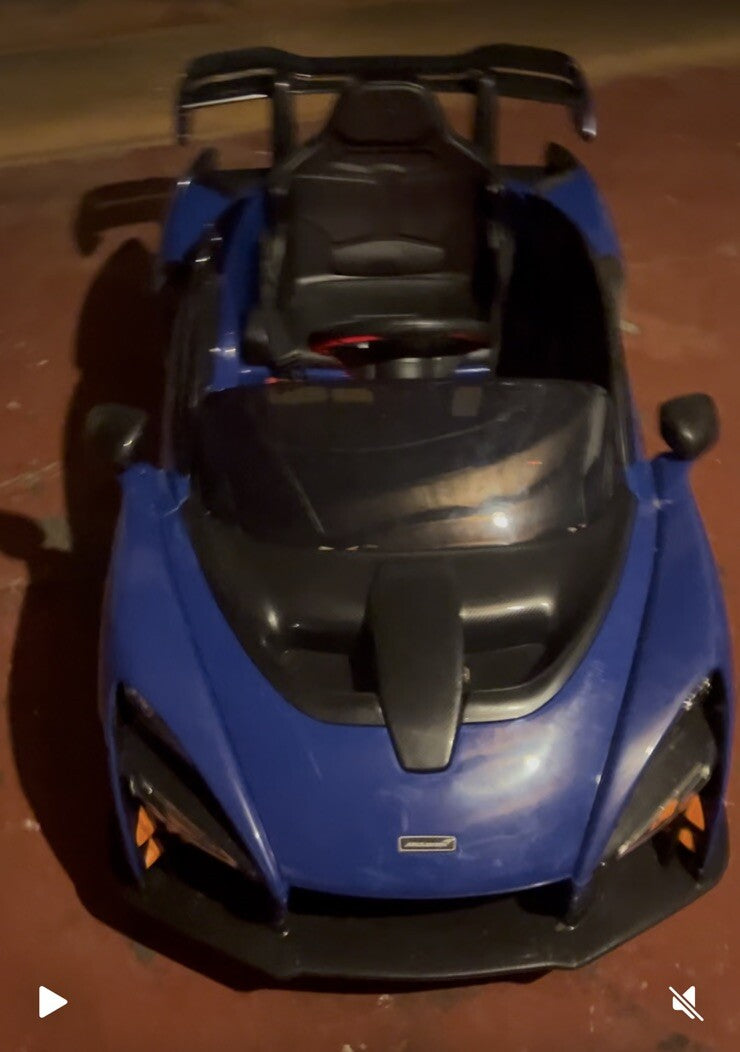 Electric Blue Ride-On Car for Kids Inspired by Sports Car Design Magic Cars Variant 0
