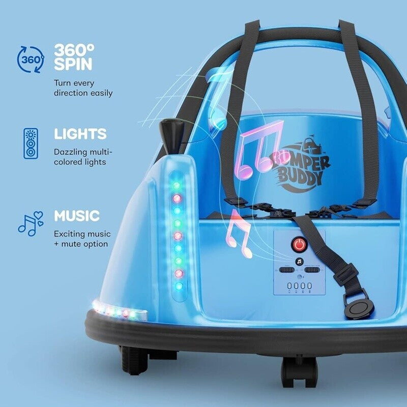 12V Electric Ride-On Car for Kids with Remote Control and 2-Speed Bumping Toy for Toddlers Magic Cars 2
