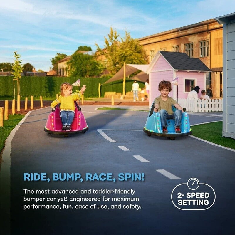 12V Electric Ride-On Car for Kids with Remote Control and 2-Speed Bumping Toy for Toddlers Magic Cars 4