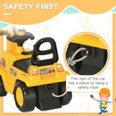 Kids Ride-On Excavator Truck with Pull Cart, Horn, and Under-Seat Storage Magic Cars 6
