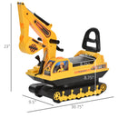 Movable Ride-On Excavator Toy Tractor Digger Scooter Walker for Toddler Pretend Play Magic Cars 2