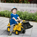 Kids Ride-On Excavator Bulldozer with Under-Seat Storage and Pull Cart Magic Cars 1
