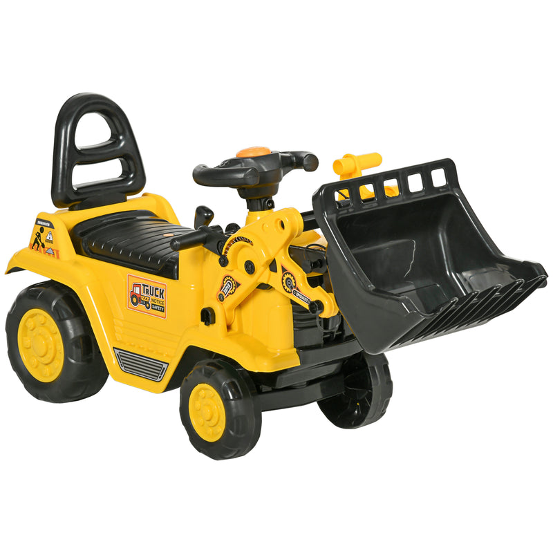 Kids Ride-On Excavator Bulldozer with Under-Seat Storage and Pull Cart Magic Cars Variant 0