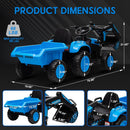12V Electric Ride-On Excavator with Detachable Trailer and Remote Control Magic Cars 17