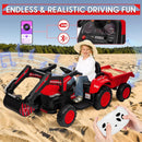 12V Electric Ride-On Excavator with Detachable Trailer and Remote Control Magic Cars 7