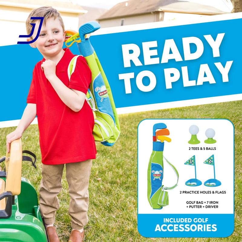 6V Electric Ride-On Golf Cart for Toddlers with Golf Clubs and Balls, Ages 3 and Up Magic Cars 6