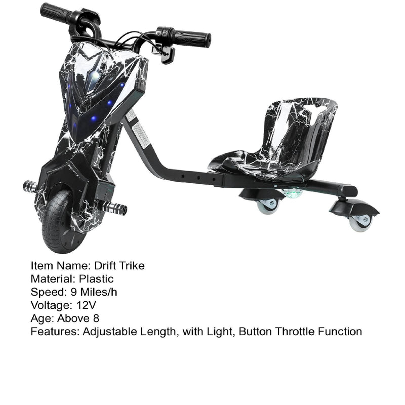Kids Ride-On Drift Tricycle with Large Wheels for Ages 8 and Up Magic Cars 1