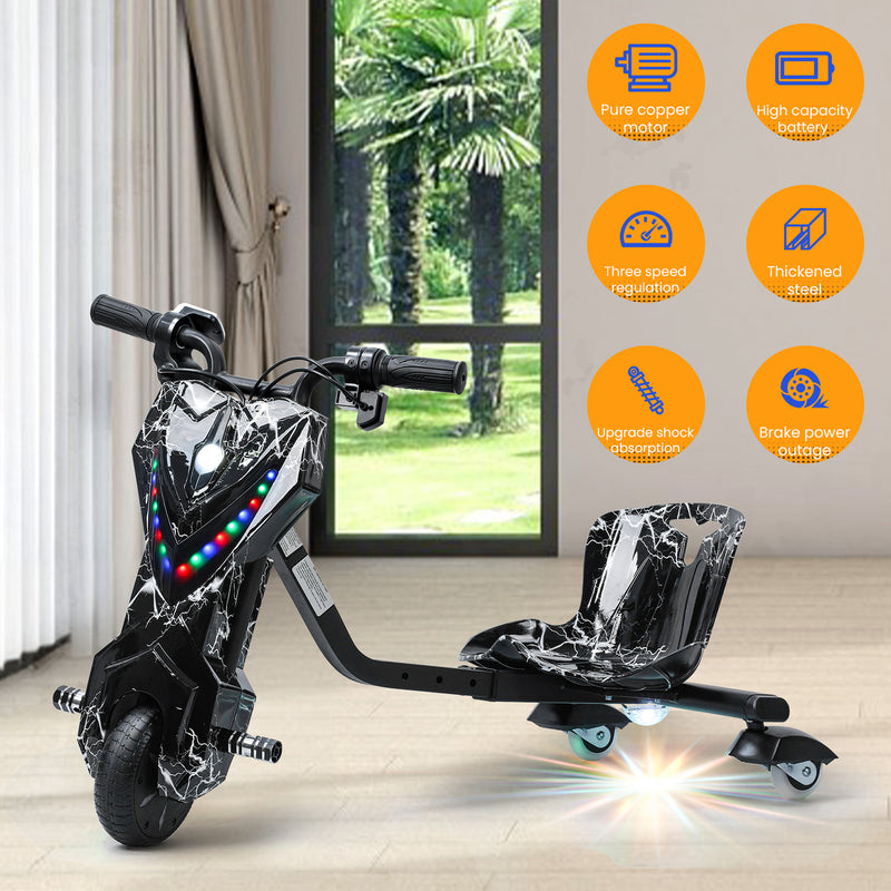 Kids Ride-On Drift Tricycle with Large Wheels for Ages 8 and Up Magic Cars 5