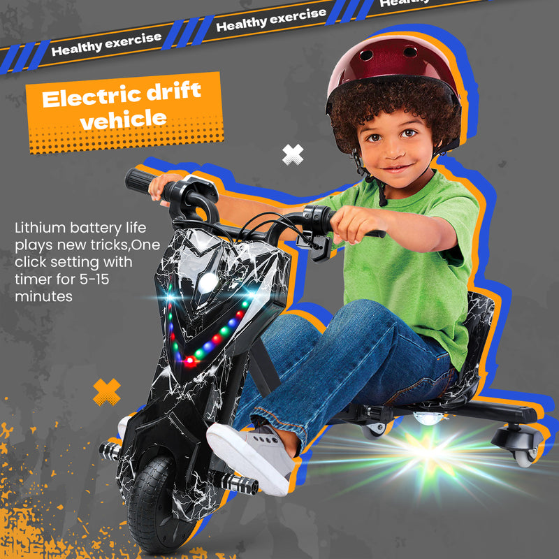 Kids Ride-On Drift Tricycle with Large Wheels for Ages 8 and Up Magic Cars 6