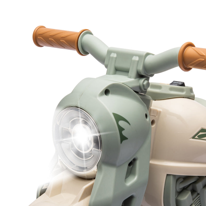 6V Ride-On Motorcycle and Bubble Car with Music - Cream Color Magic Cars 10