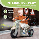 6V Ride-On Motorcycle and Bubble Car with Music - Cream Color Magic Cars 4