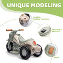 6V Ride-On Motorcycle and Bubble Car with Music - Cream Color Magic Cars 6