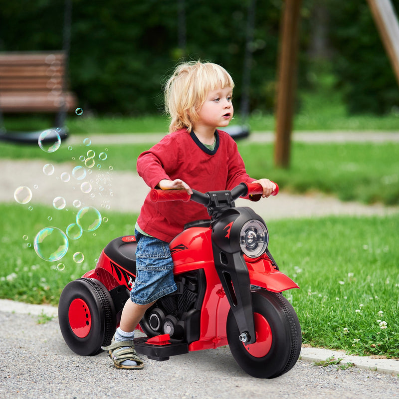 6V Red Ride-On Motorcycle and Bubble Car with Music Magic Cars 0