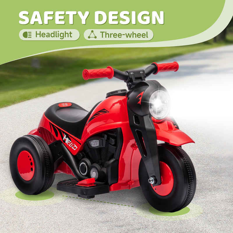 6V Red Ride-On Motorcycle and Bubble Car with Music Magic Cars 5
