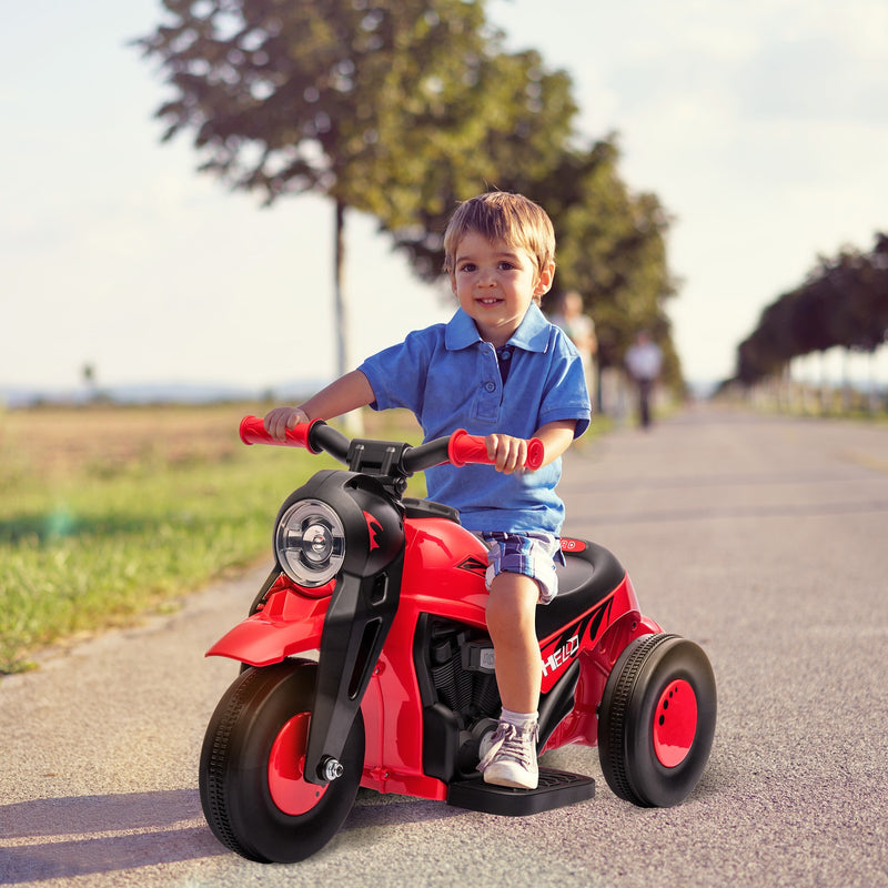 6V Red Ride-On Motorcycle and Bubble Car with Music Magic Cars 8