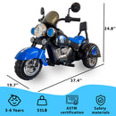 Electric 6V 3-Wheel Ride-On Motorcycle with LED Lights for Toddlers and Kids Magic Cars 0