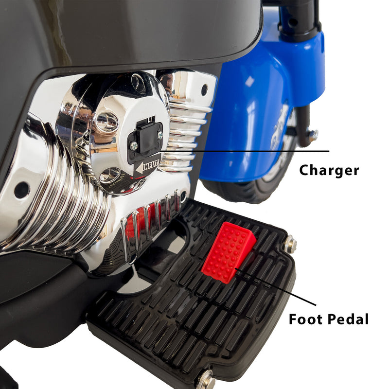 Electric 6V 3-Wheel Ride-On Motorcycle with LED Lights for Toddlers and Kids Magic Cars 7