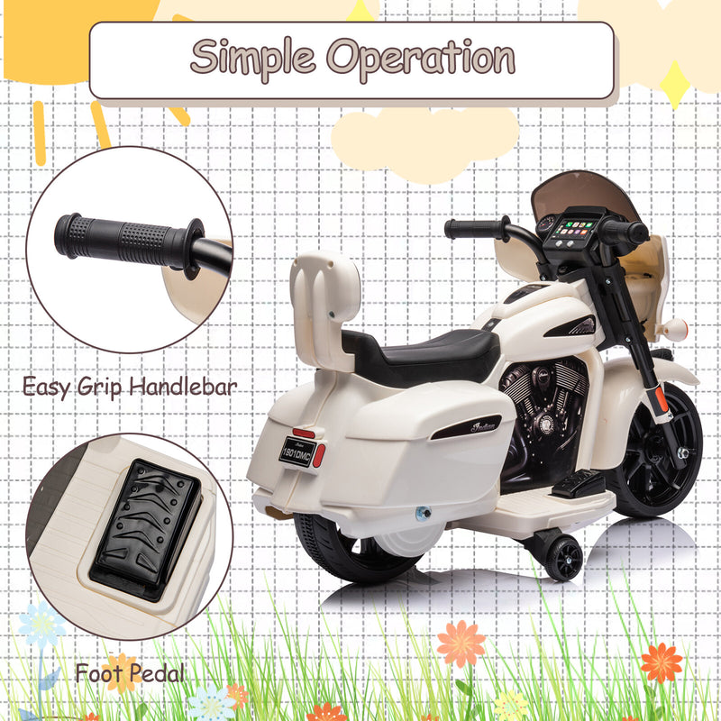6V Electric Kids Ride-On Dirt Bike with USB AUX Music and Headlight Magic Cars 3