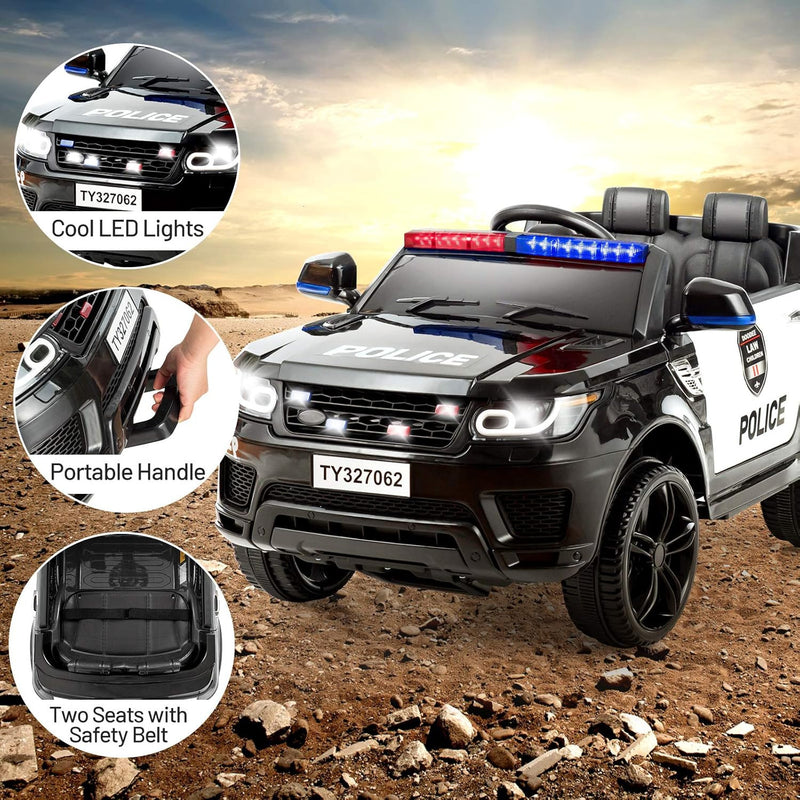 12V Electric Ride-On Police Car for Kids with Siren, Flashing Lights, and Horn Magic Cars 8