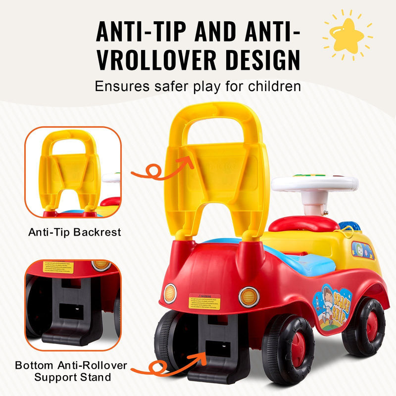 Toddler Ride-On Push Car with Music and Steering Wheel for Ages 1-3 Magic Cars 5