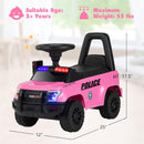 Toddler Ride-On Push Police Car Foot-to-Floor Sliding Toy with Siren Magic Cars 6