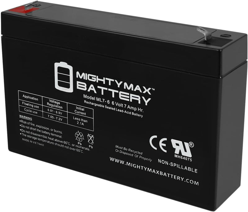 6V 7AH Replacement Battery for Kids Ride-On Power Cars Magic Cars Variant 0
