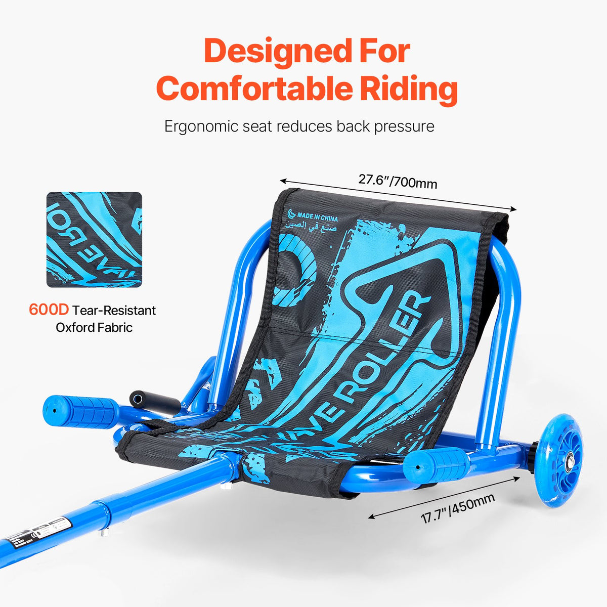 Kids Ride-On Drift Scooter Cart with Zig-Zag Motion for Ages 10+ and 1