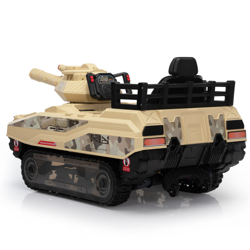 24V Ride-On Thunder Tank Car with Fighting Cannon and Rotating Turret Magic Cars 4