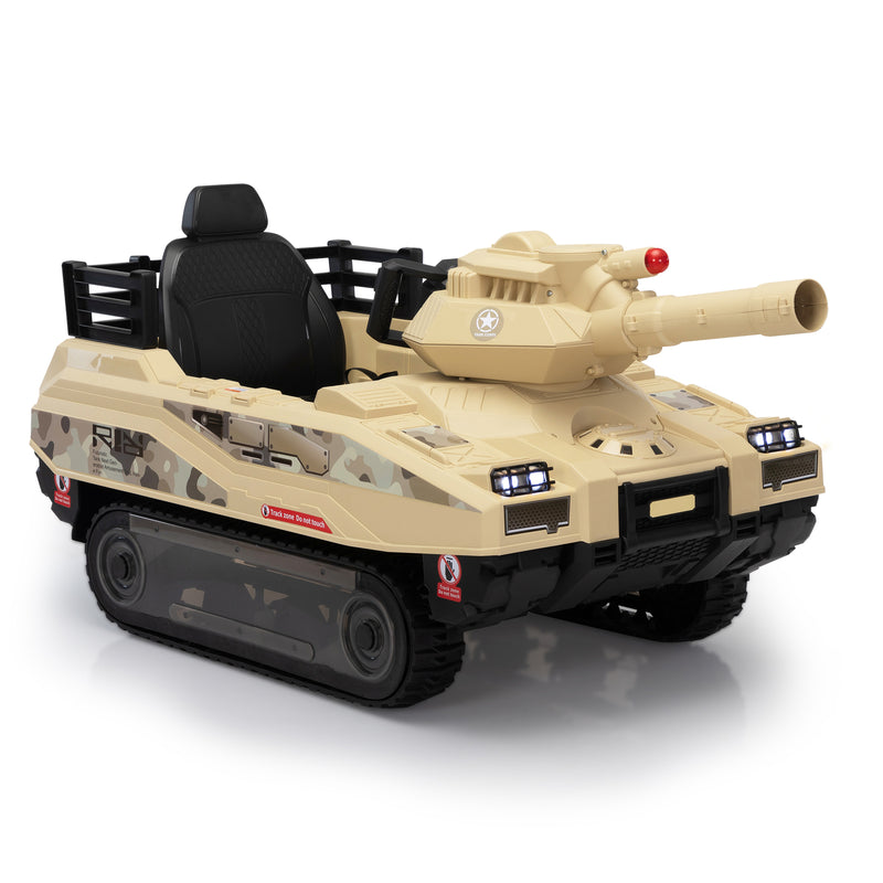 24V Ride-On Thunder Tank Car with Fighting Cannon and Rotating Turret Magic Cars 5