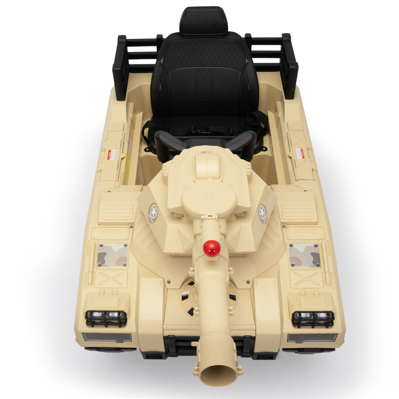 24V Ride-On Thunder Tank Car with Fighting Cannon and Rotating Turret Magic Cars 6