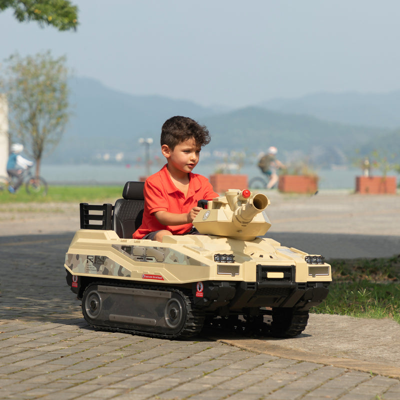 24V Ride-On Thunder Tank Car with Fighting Cannon and Rotating Turret Magic Cars 8