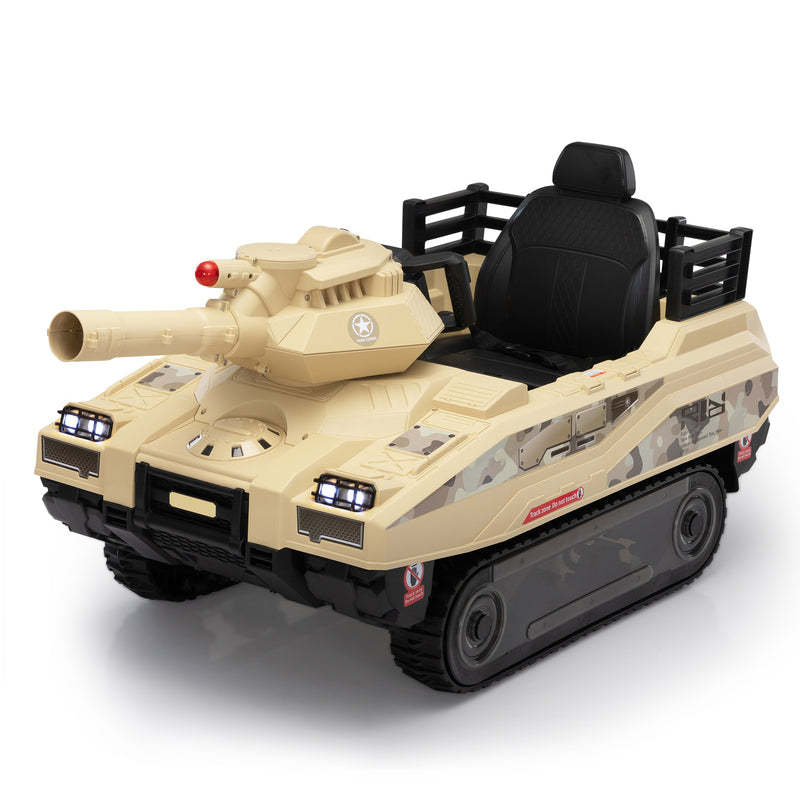 24V Ride-On Thunder Tank Car with Fighting Cannon and Rotating Turret Magic Cars Variant 0