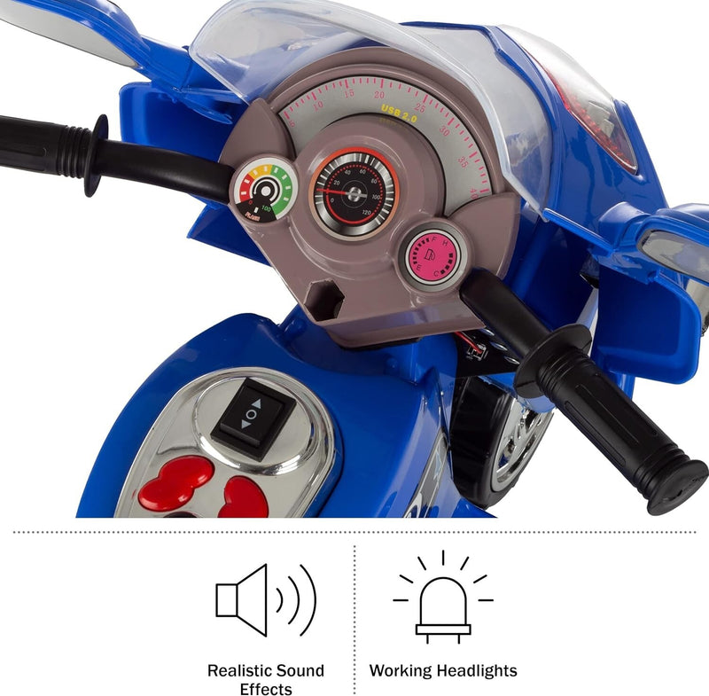 Battery-Powered 3-Wheel Ride-On Motorcycle Trike for Kids Magic Cars 2