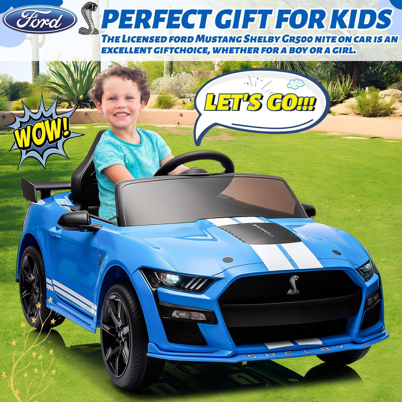 12V Powered Ride-On Ford Mustang Shelby Toy Car for Kids Magic Cars 8