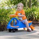 Blue and Orange Ride-On Wiggle Car Toy for Kids Magic Cars 3