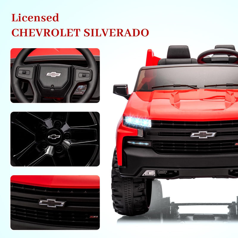 24V 2-Seater Ride-On Truck with 3 Speeds, Music, and LED Lights - Licensed Chevrolet Silverado Magic Cars 3