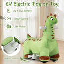 6V Battery-Powered Electric Dinosaur Ride-On Toy with Music Magic Cars 2