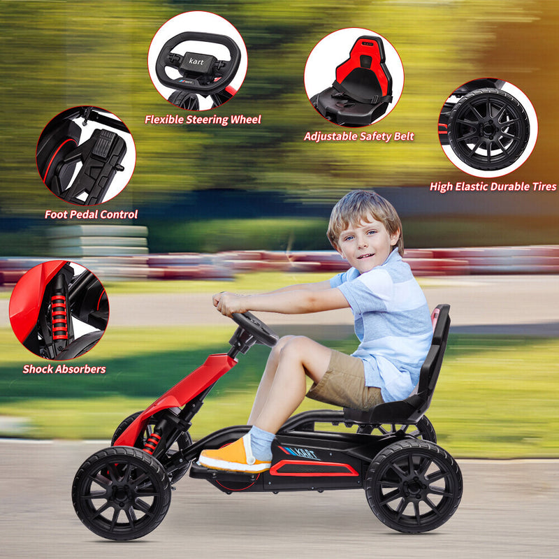 Electric 12V Drift Ride-On Kart with Adjustable Seat, 2 Speeds, and Shock Absorbers Magic Cars 3