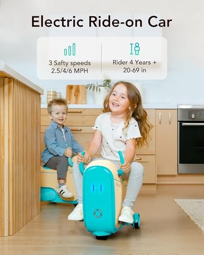 2-in-1 Electric Ride-On Car with Storage for Kids Ages 4-8, Blue Magic Cars 1