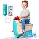 2-in-1 Electric Ride-On Car with Storage for Kids Ages 4-8, Blue Magic Cars 5