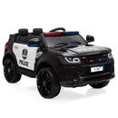 12V Electric Battery-Powered Police SUV Ride-On Toy with Remote Control, Black Magic Cars 5