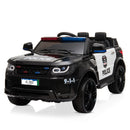 12V Electric Battery-Powered Police SUV Ride-On Toy with Remote Control, Black Magic Cars 8