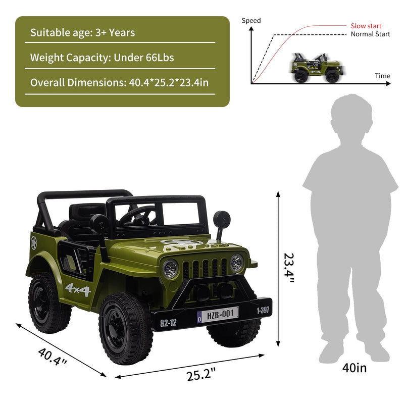 12V Electric Ride-On Truck with Remote Control, LED Lights, and Music Magic Cars 2