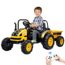 12V Battery-Powered Ride-On Tractor Car with Power Wheels and Parental Remote Control for Kids Magic Cars 16
