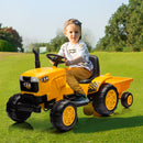 Electric Battery-Powered Ride-On Tractor and Excavator with Trailer for Kids Age 5 and Up Magic Cars 1