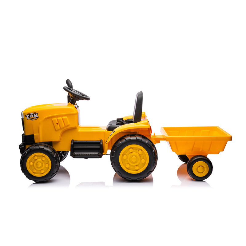 Electric Battery-Powered Ride-On Tractor and Excavator with Trailer for Kids Age 5 and Up Magic Cars 23