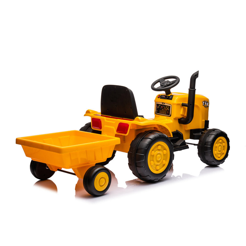 Electric Battery-Powered Ride-On Tractor and Excavator with Trailer for Kids Age 5 and Up Magic Cars 26