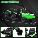24V Electric Ride-On Tractor for Kids with Trailer, Excavator and Bulldozer Attachments Magic Cars 5
